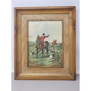 Vintage Sheldon Williams English Hunt Scene Horses Dogs/Hound Hunting Stamped SW